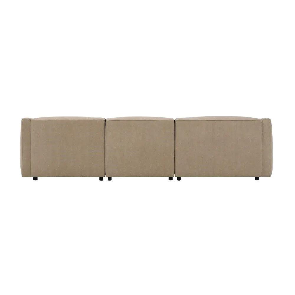 Veata - Sectional Sofa - Light Brown Suede by Unique Piece Furniture