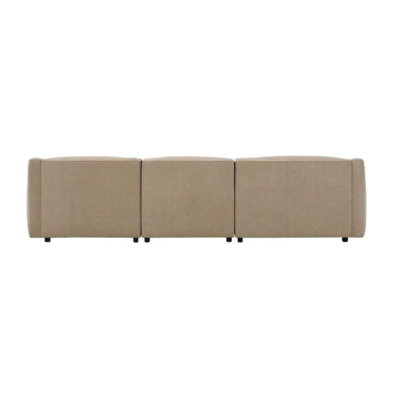 Veata - Sectional Sofa - Light Brown Suede by Unique Piece Furniture
