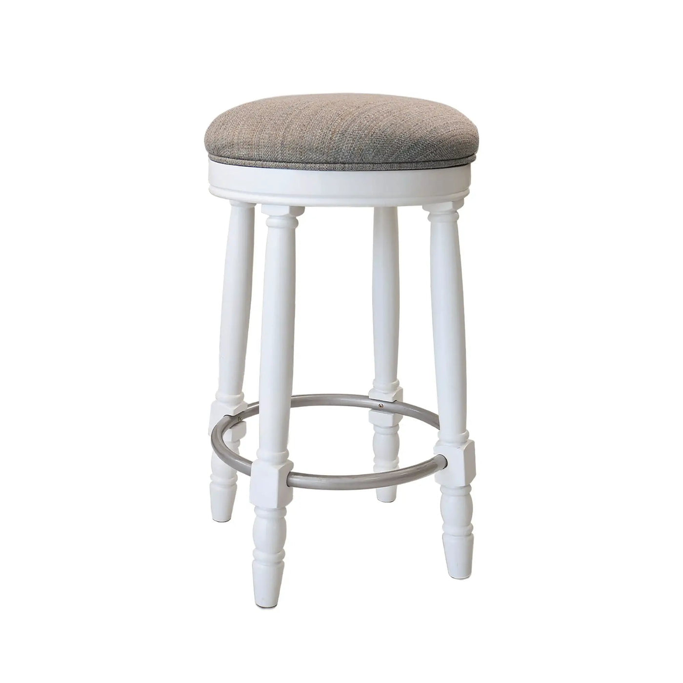 360° Swivel Wooden Barstools With Upholstered Seat, Counter Height (Set of 2) by Unique Piece Furniture