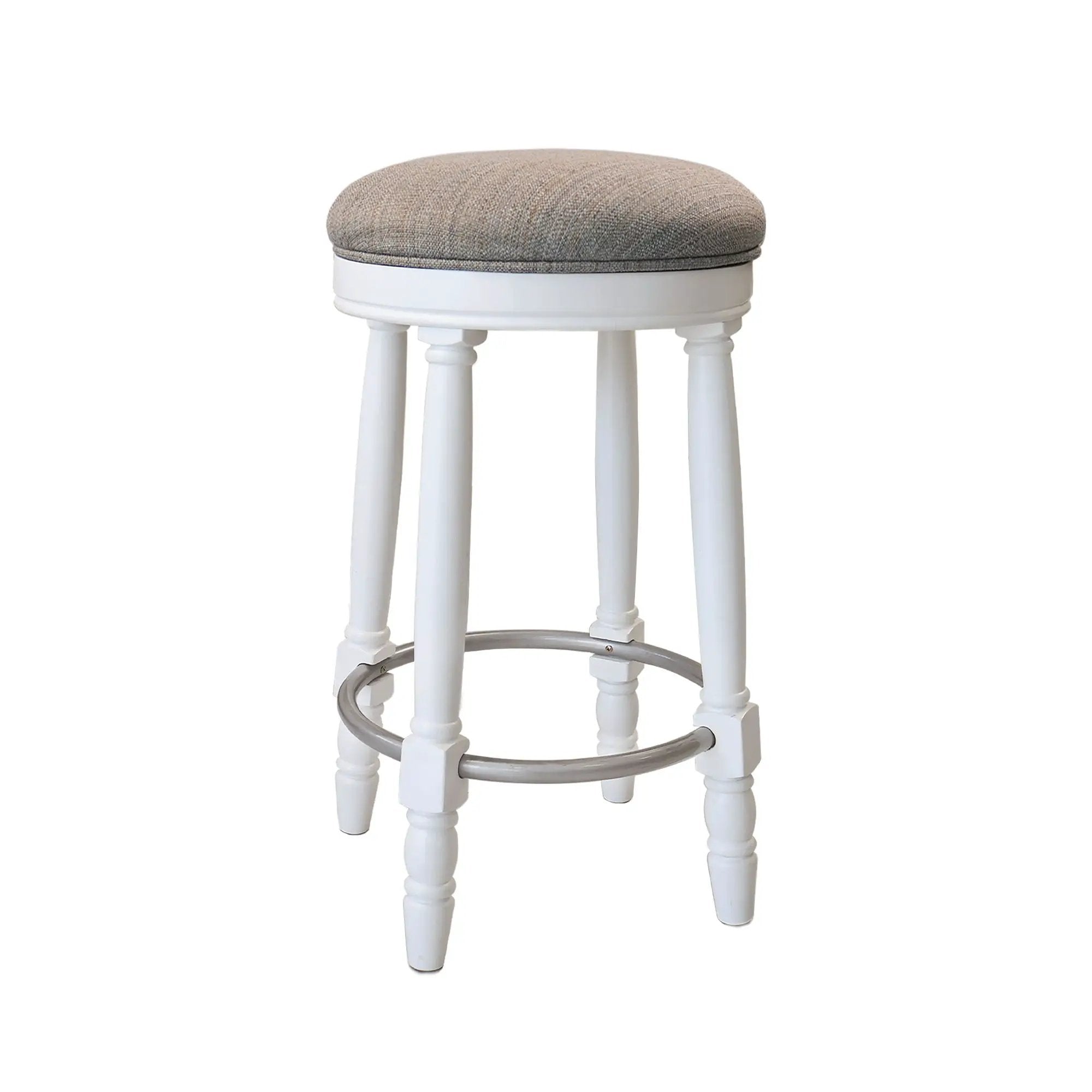 360° Swivel Wooden Barstools With Upholstered Seat, Counter Height (Set of 2) by Unique Piece Furniture
