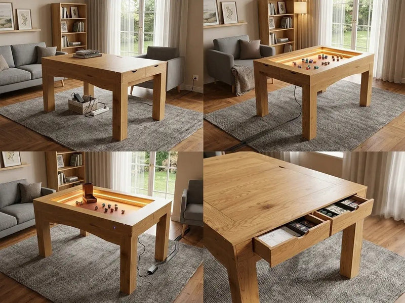 Gaming Table with Removable Top for 4–6 Players by HouseOfZazla