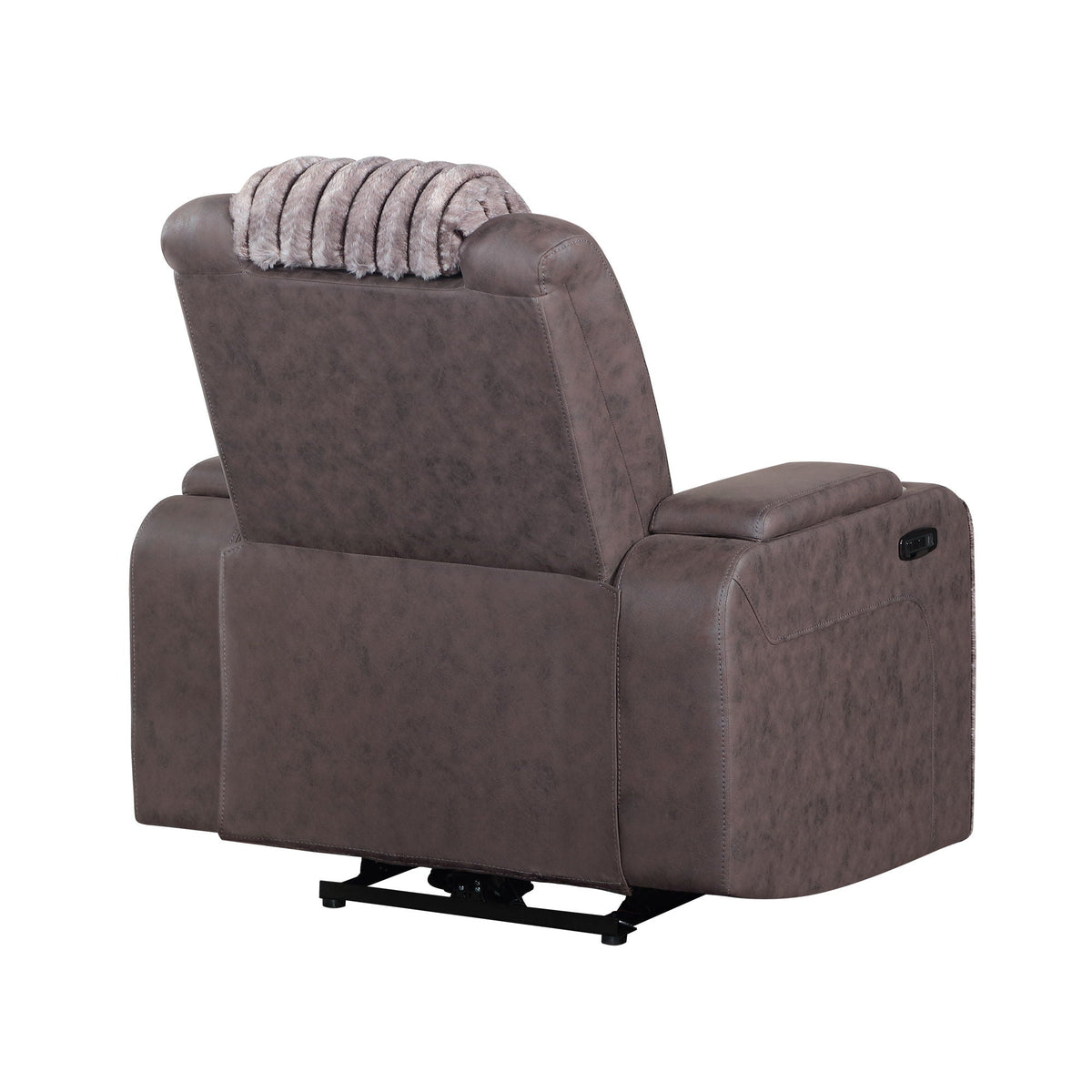 Power Recliner Chair with Power Headrest and LED Lighting - Black, Dark Brown, or Dark Gray, photo 9 of 21