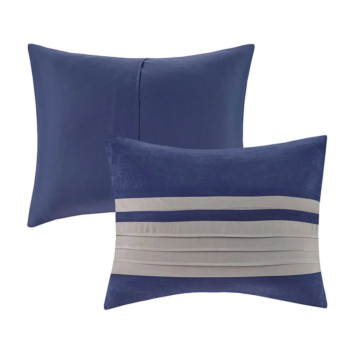 7 PC Pieced Faux Suede Comforter Set by HouseOfZazla