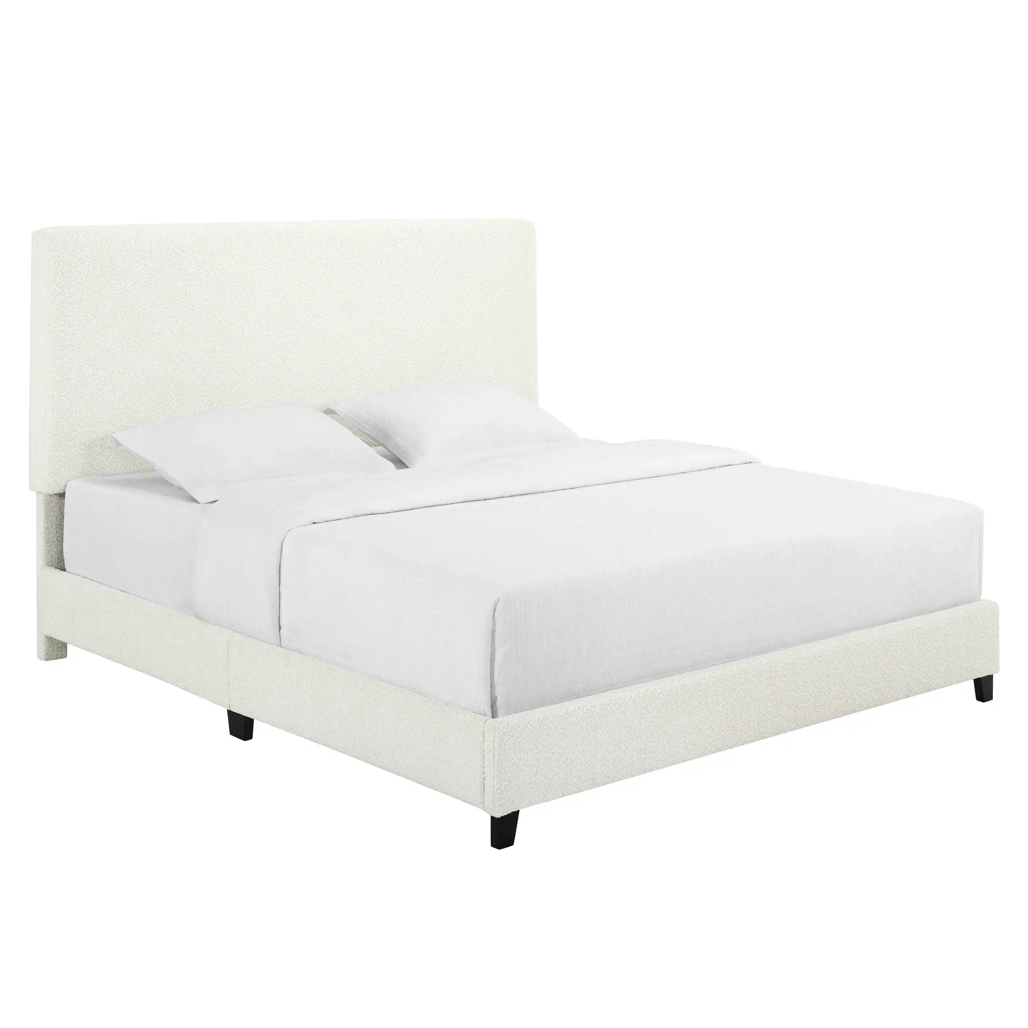 Platform Bed & Upholstered Headboard by HouseOfZazla
