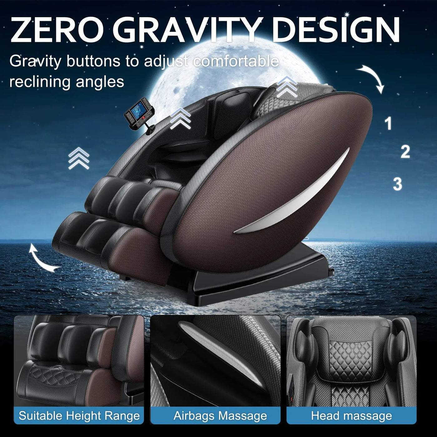 Massage Chair Recliner With Zero Gravity and Full Body Air Pressure by HouseOfZazla