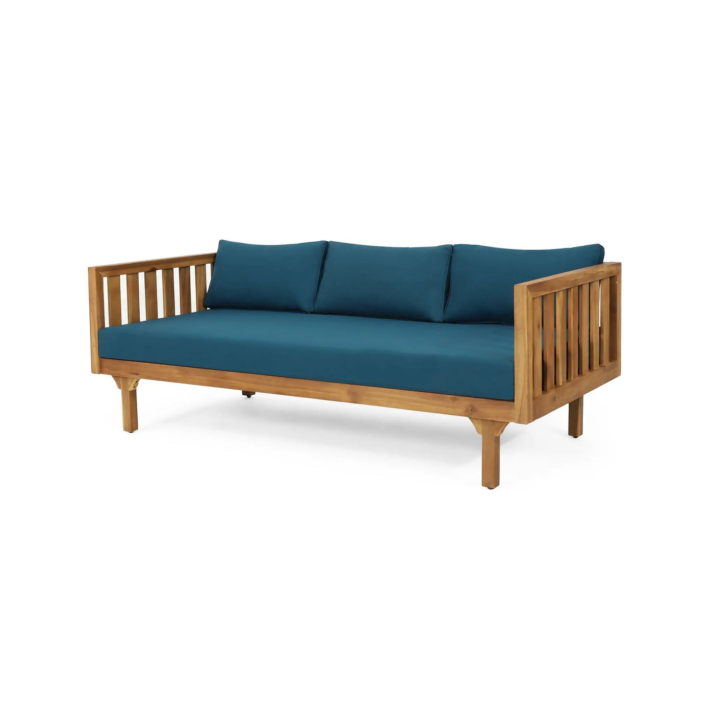 Claremont 3 Seater Daybed Teak Acacia Wood Water Resistant Cushions by HouseOfZazla