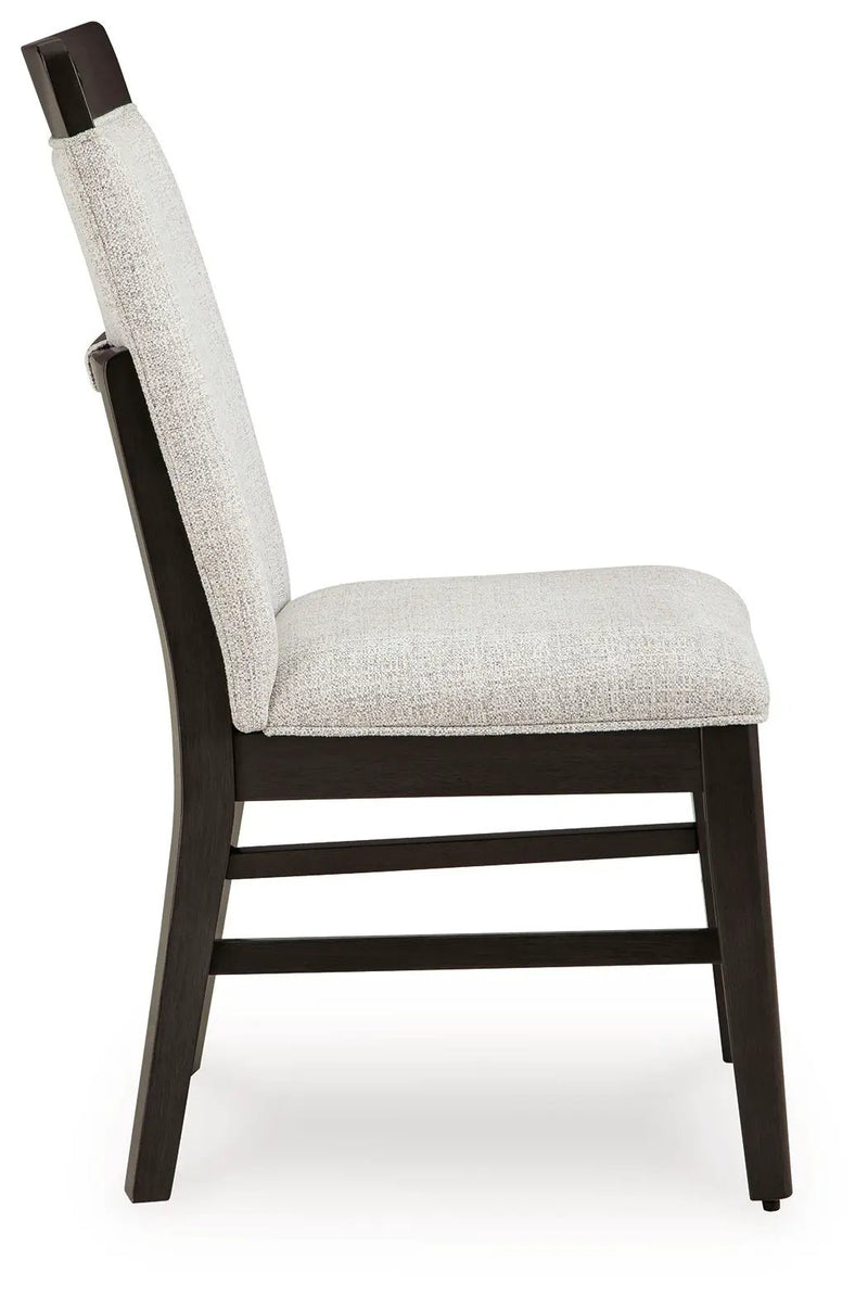 Neymorton - Dining Upholstered Side Chair (Set of 2) - Light Gray / Brown by Unique Piece Furniture