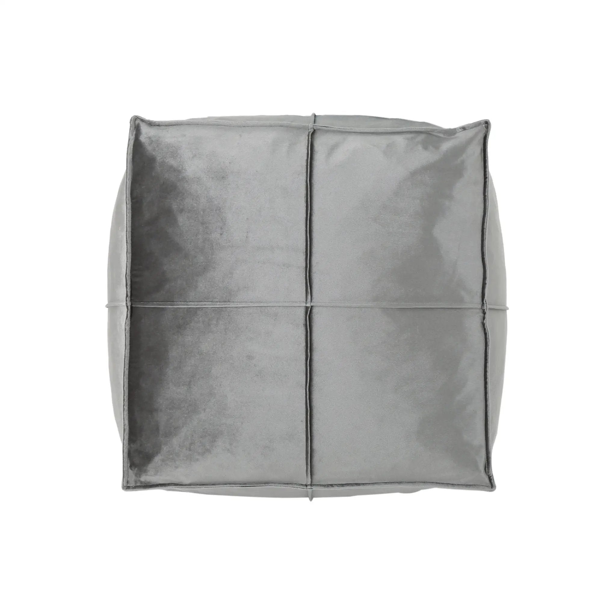 Nati - Square Pouf Ottoman And Floor Cushion - Smoke by HouseOfZazla