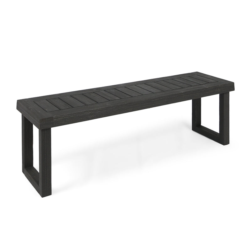 2-Piece Solid Acacia Wood Outdoor Dining Set, photo 7 of 10