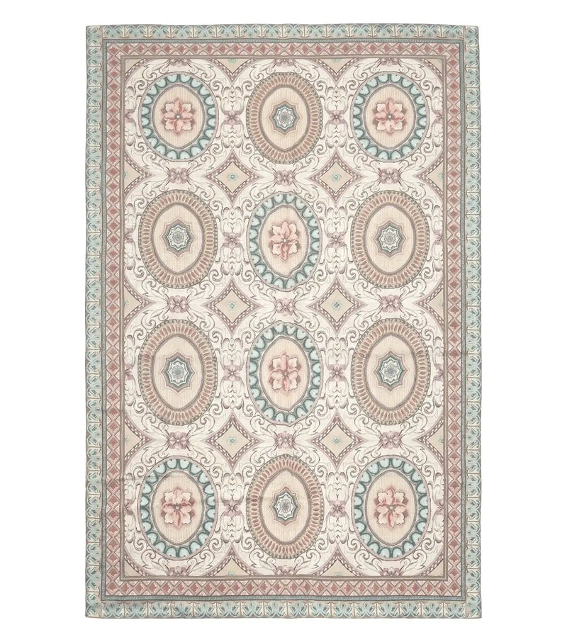 New Needlepoint Rug, 6x9 Needlepoint Carpet, Flatweave Rug, Vicotorian French European English Decor, Elegant Rug for Living Room, Handmade by Jewel Rugs