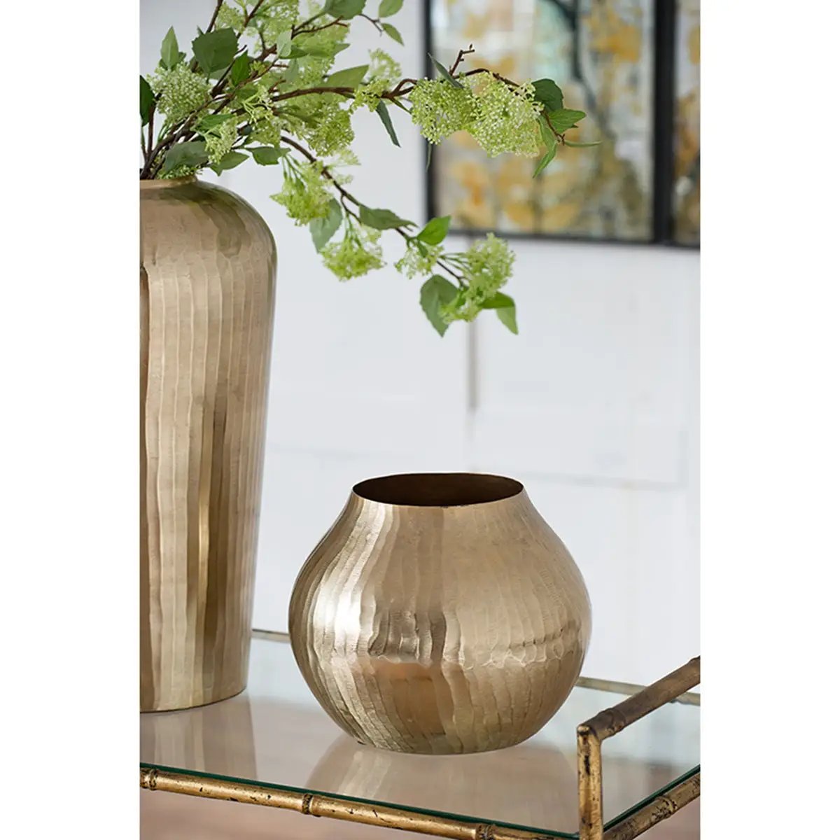 11x11x9" Aluminum Chisel Flower Vase by HouseOfZazla