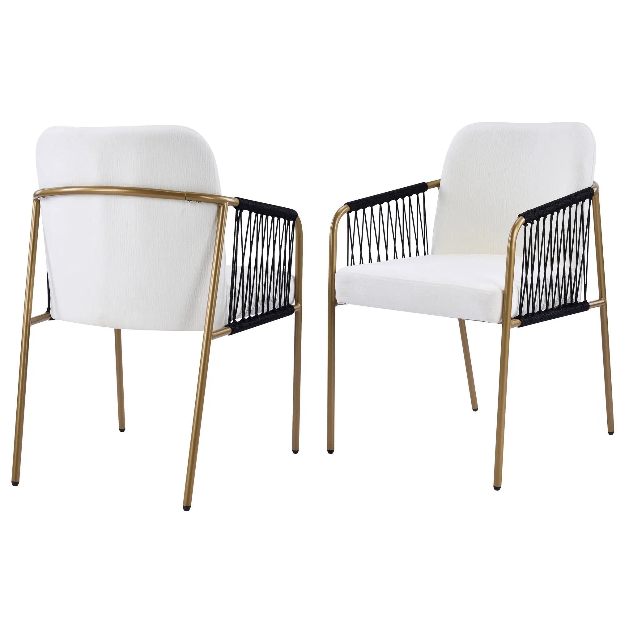 Modern Glam Upholstered Dining Chairs (Set of 2) by HouseOfZazla