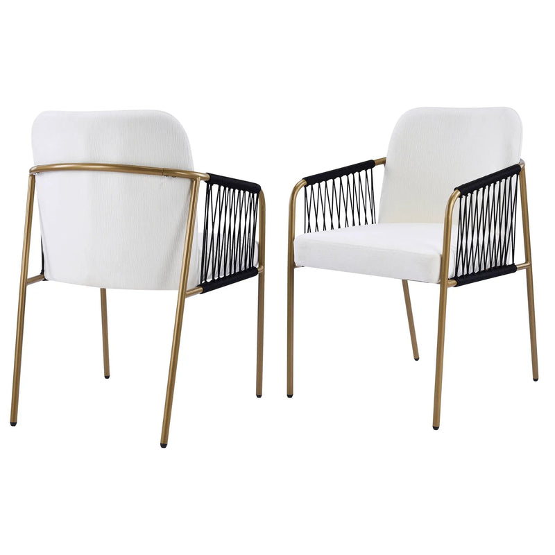 Modern Glam Upholstered Dining Chairs (Set of 2) by HouseOfZazla