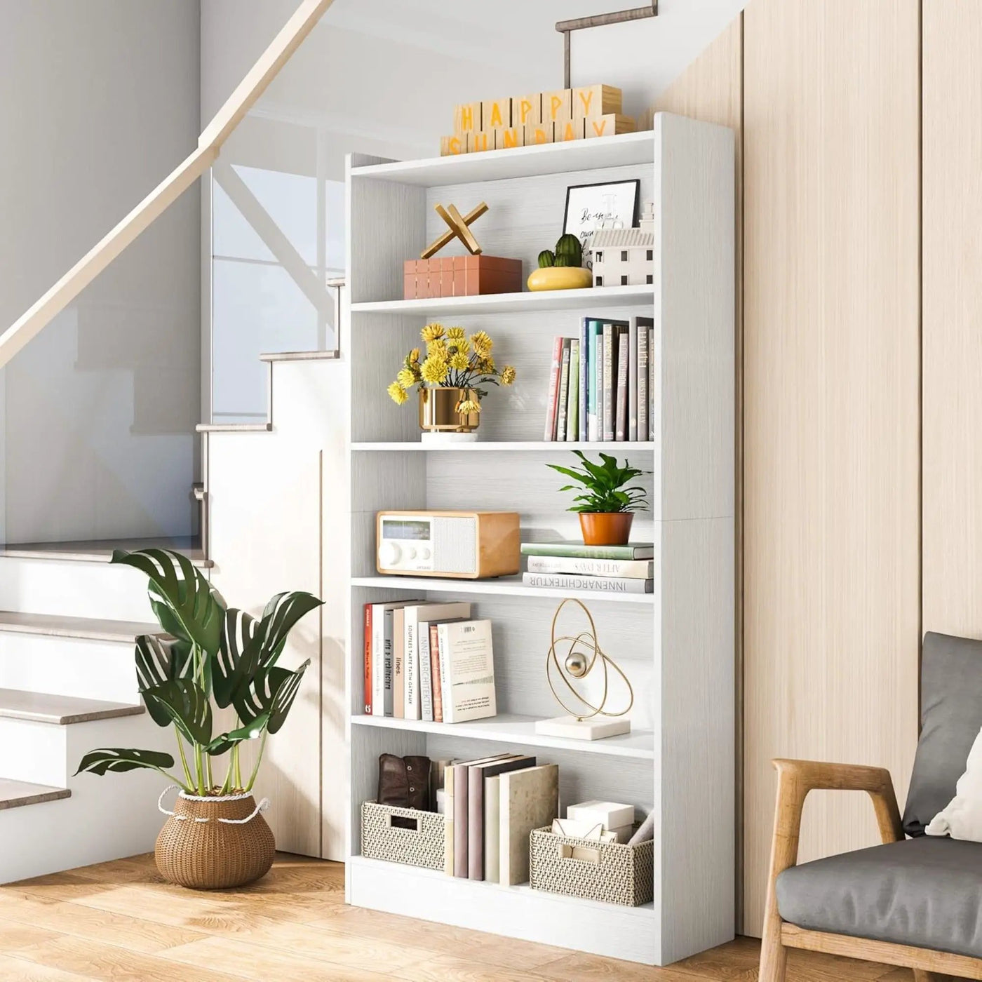 Library Bookshelf With Storage For Living Room by HouseOfZazla