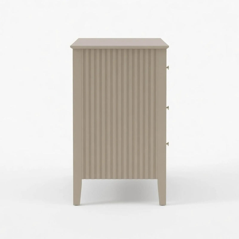 Fluted 3 Drawer Nightstand With Soft Close Slides by HouseOfZazla