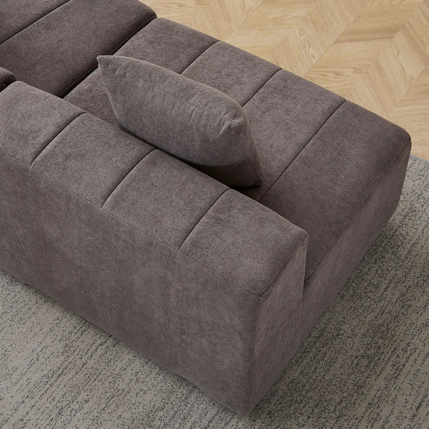 Modular Sectional Sofa With 2 Pillows, Symmetrical Design by HouseOfZazla