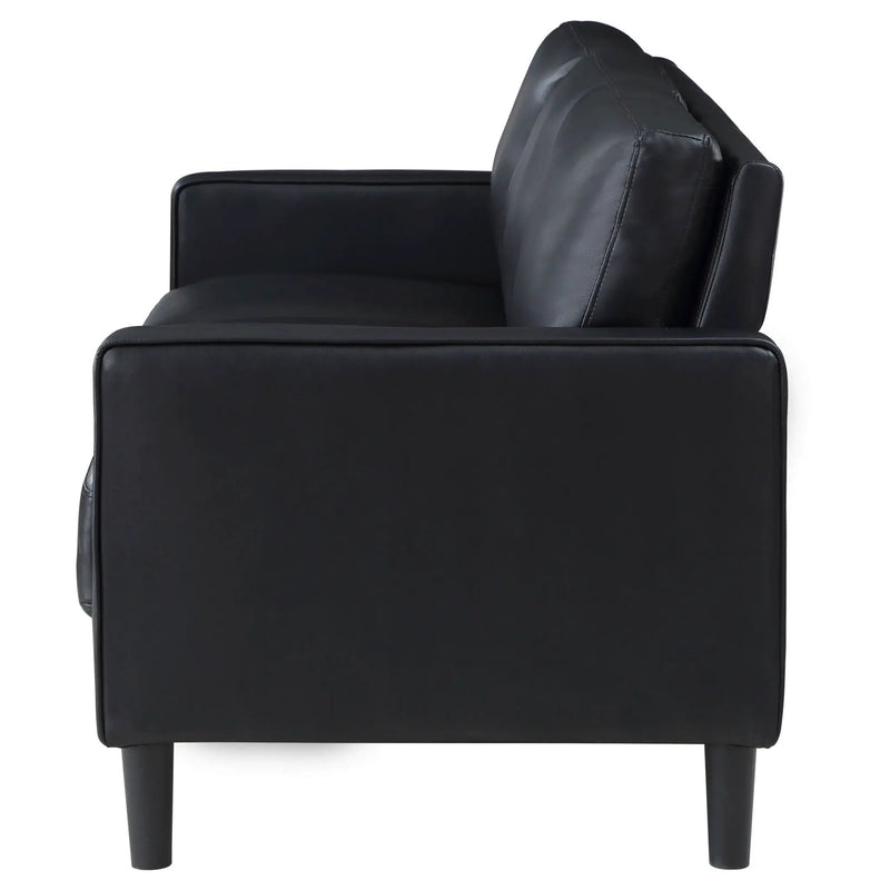 Ruth Upholstered Track Arm Sofa Black by Unique Piece Furniture