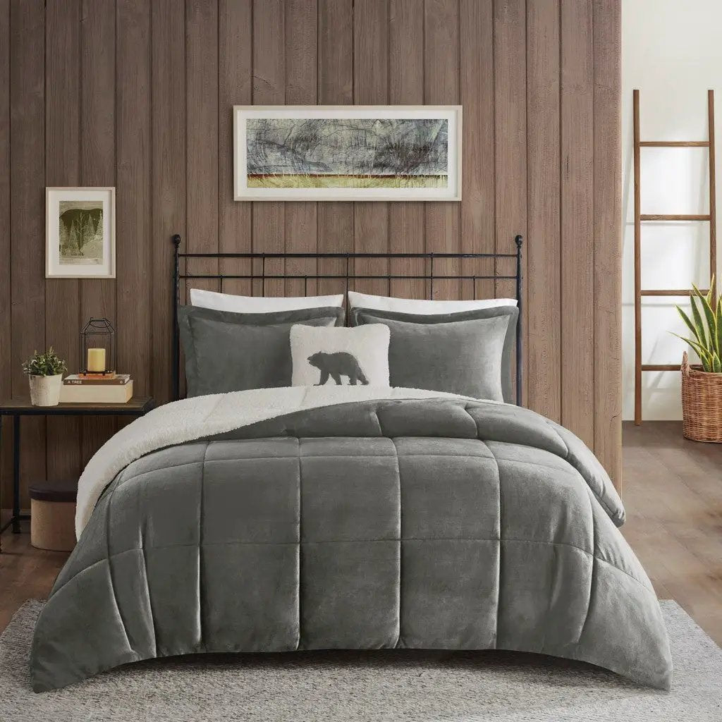 King Plush to Sherpa Down Alternative Comforter Set by HouseOfZazla