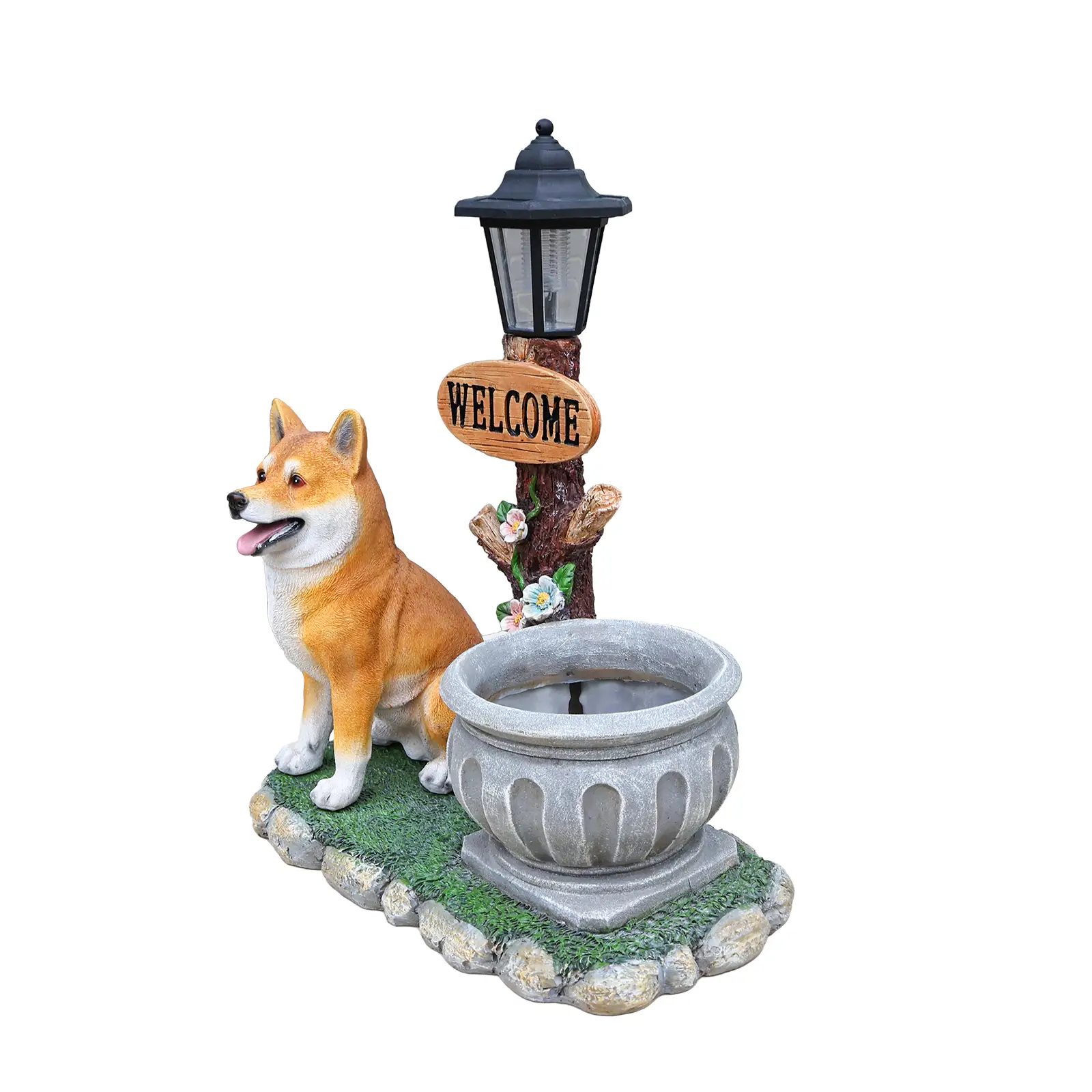 Sitting Akita Dog Planter Garden Decor by HouseOfZazla