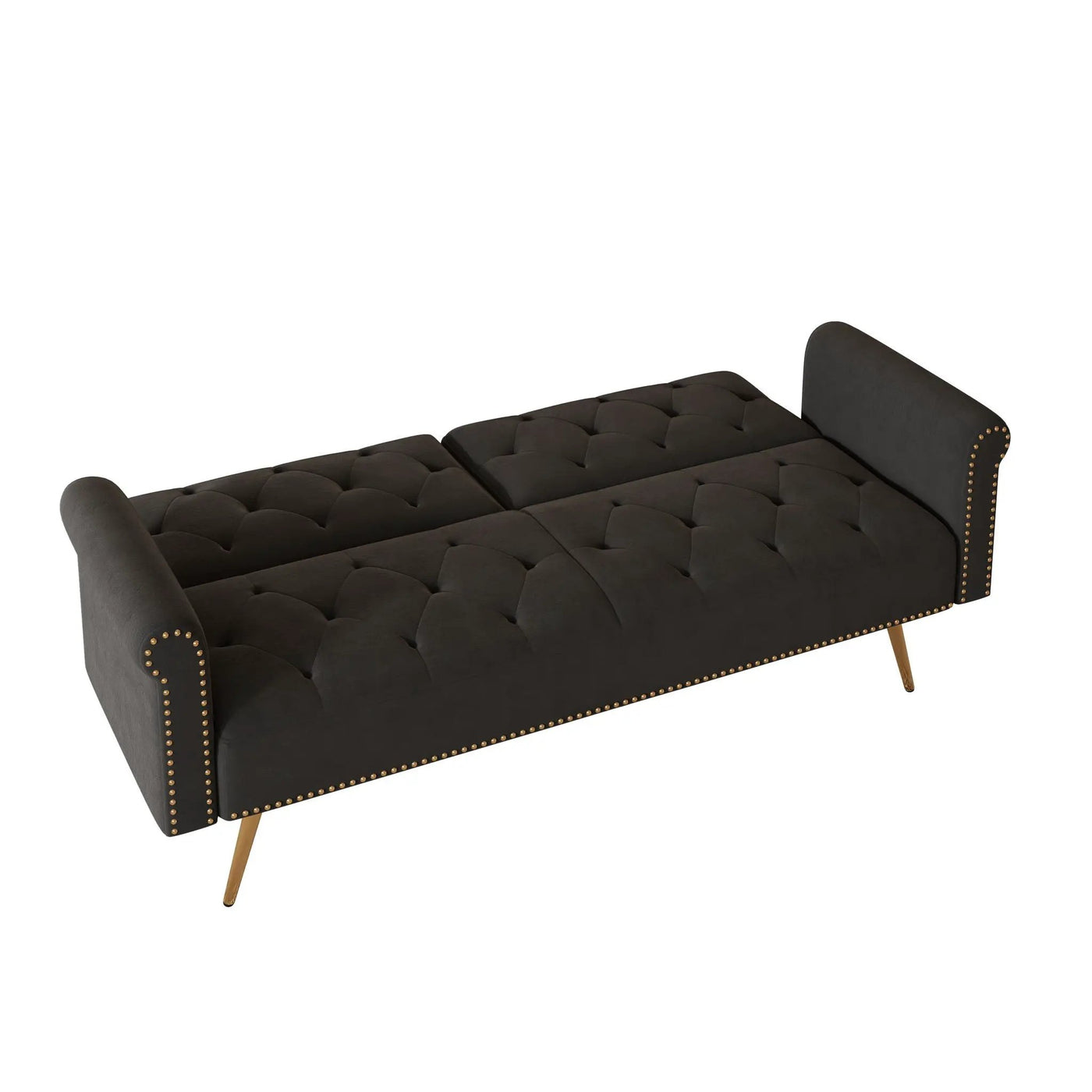 Luxurious Sofa Bed With Nail Head Trim And Matching Pillow by HouseOfZazla