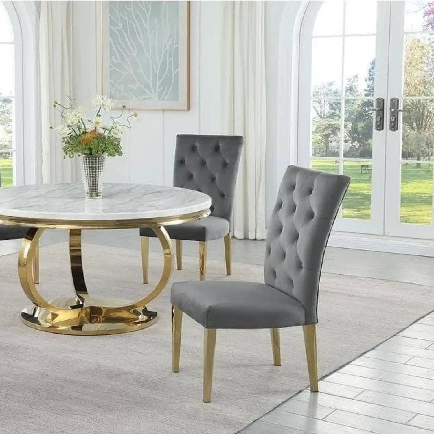 Modern Design Upholstered Dining Chair (Set of 2)
