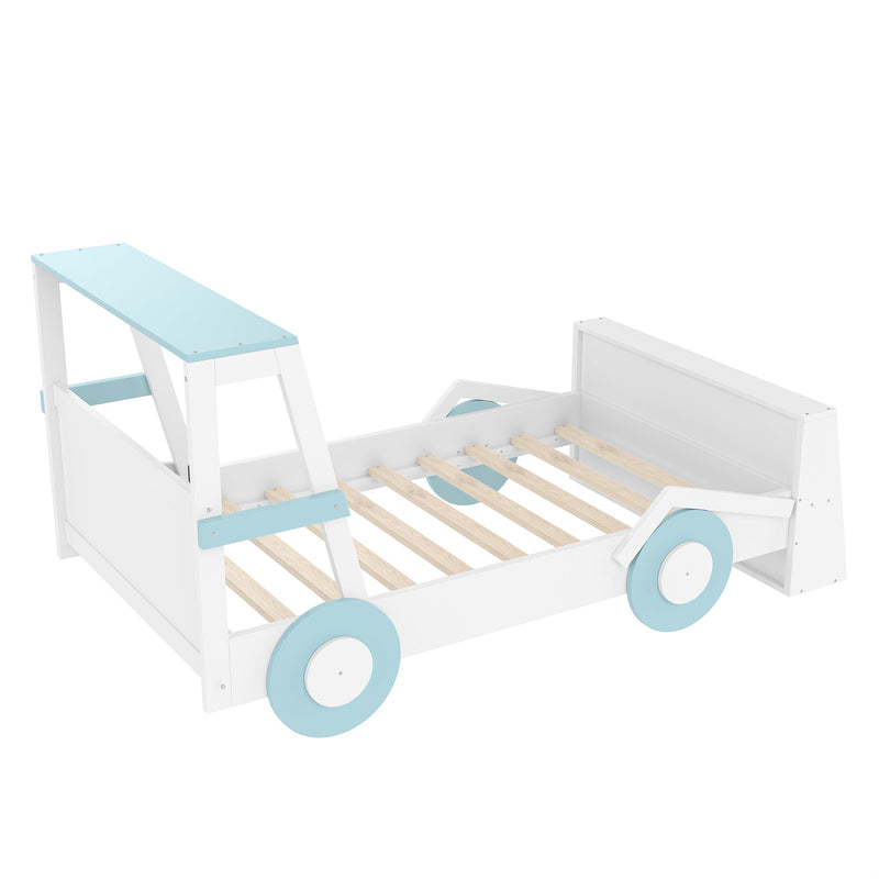 Twin Size Car Bed with Storage Shelves by HouseOfZazla