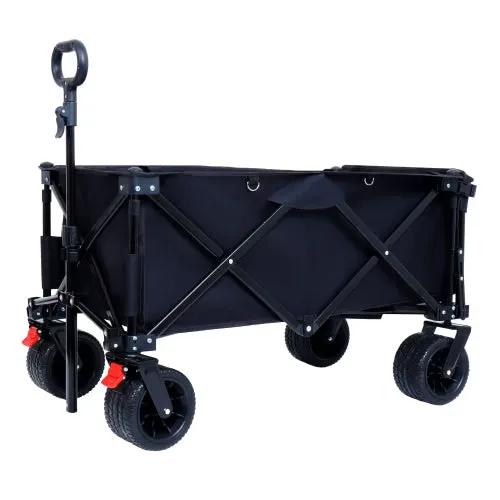 Foldable Wagon with Extended Tailgate and Large All-Terrain Wheels by HouseOfZazla