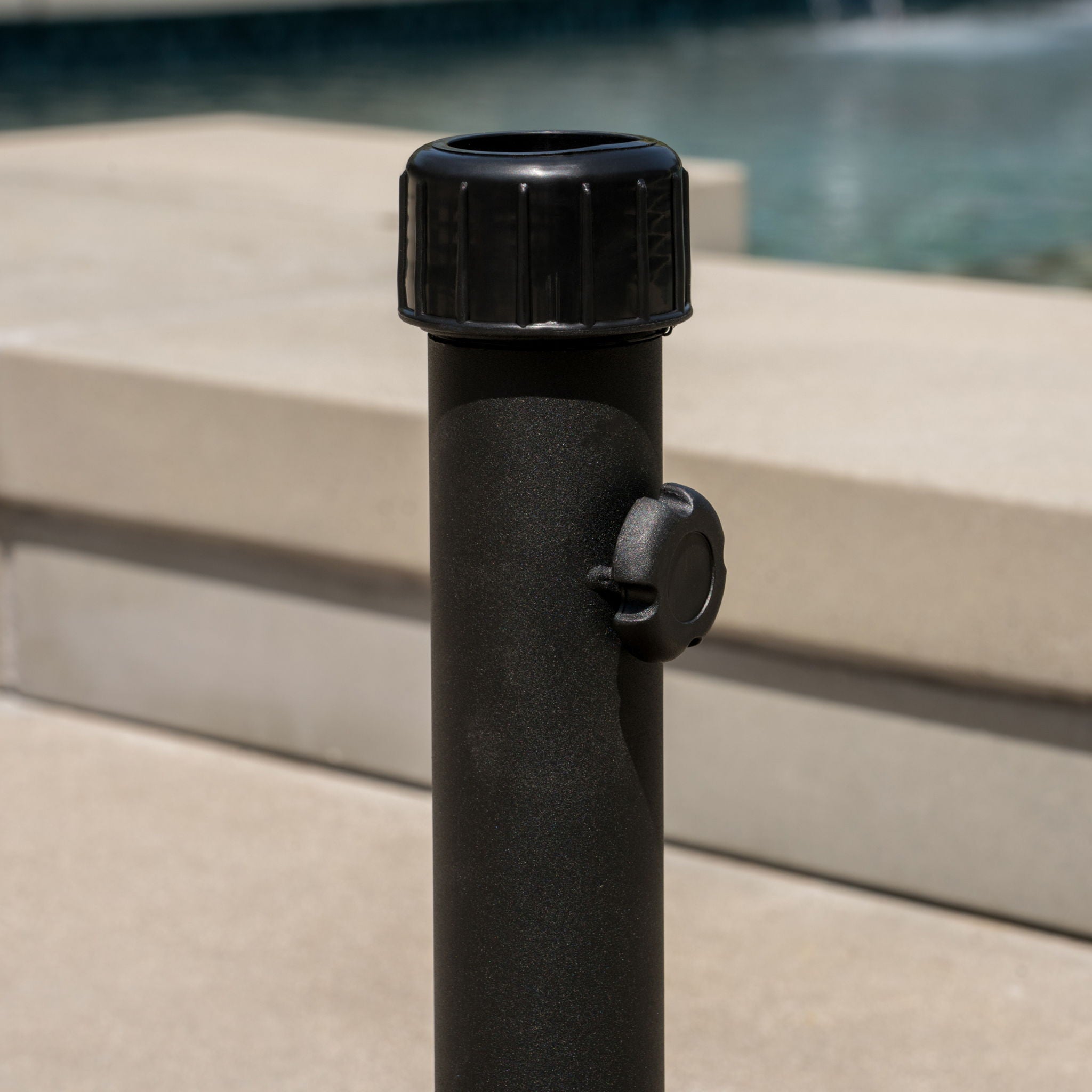 Holder Round Umbrella Base 33 Lbs Concrete - Brown by HouseOfZazla