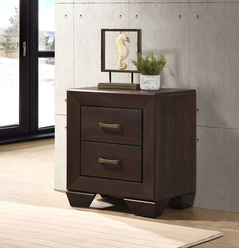 Kauffman 2-drawer Nightstand Dark Cocoa by Unique Piece Furniture