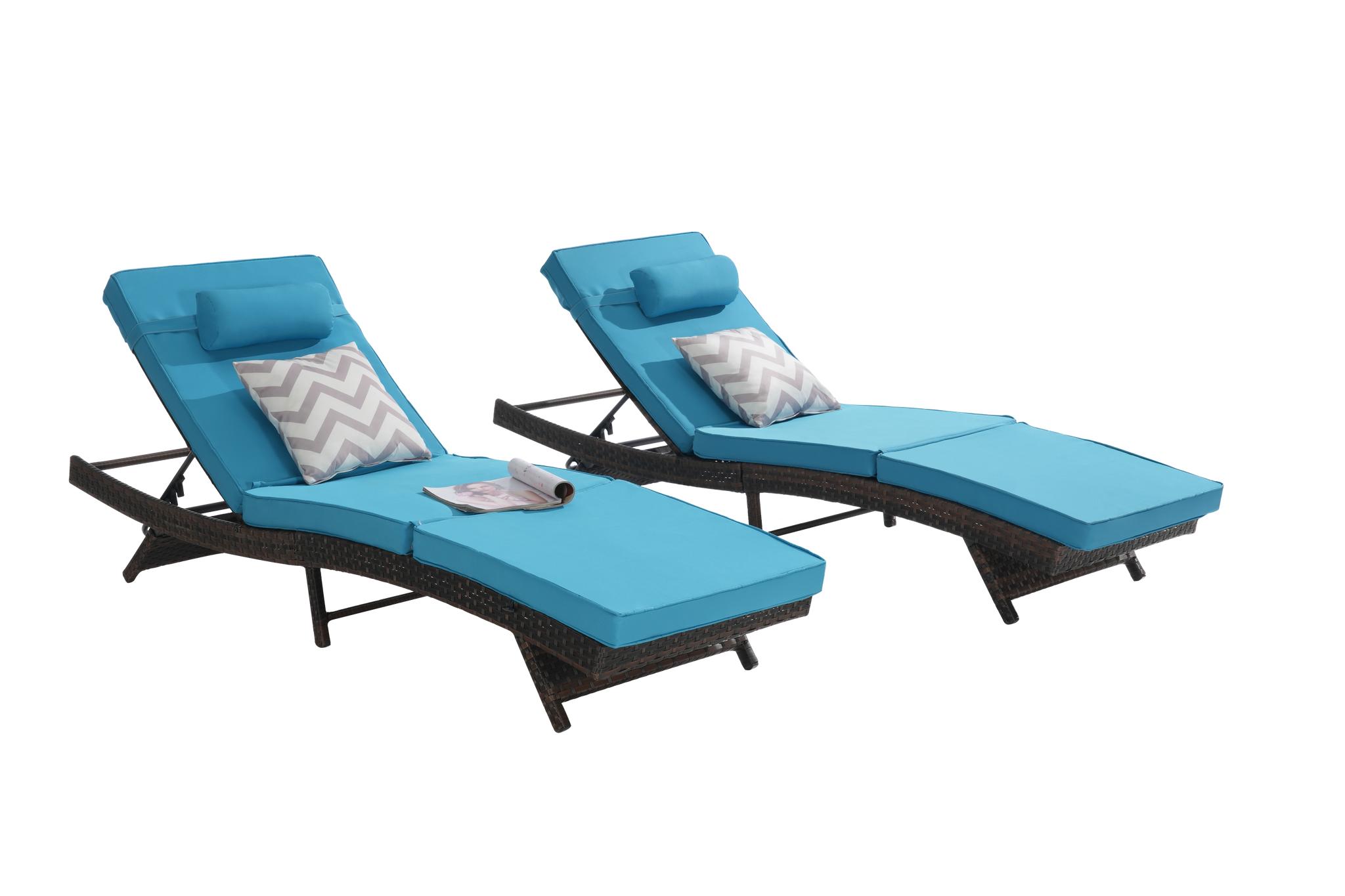 Outdoor Wicker Reclining Chair Set of 2 by HouseOfZazla