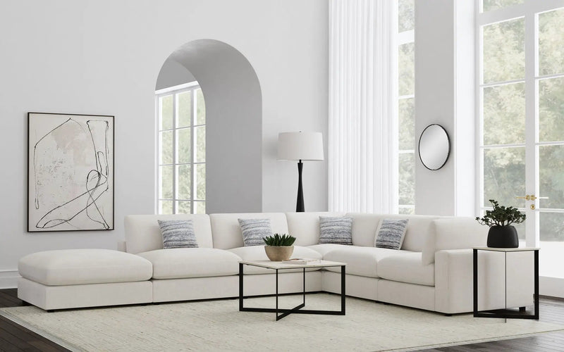 Serene 6-piece Upholstered Modular Sectional Sofa Beige by Unique Piece Furniture