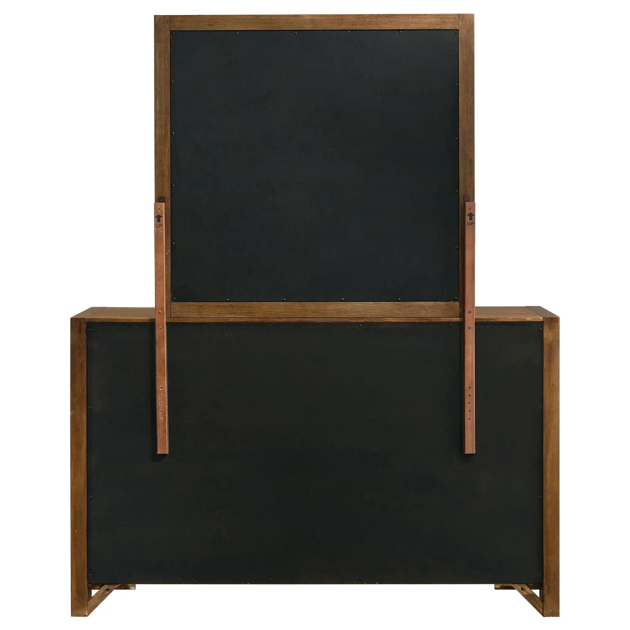 Adderley 8-drawer Bedroom Dresser and Mirror Warm Brown by Unique Piece Furniture