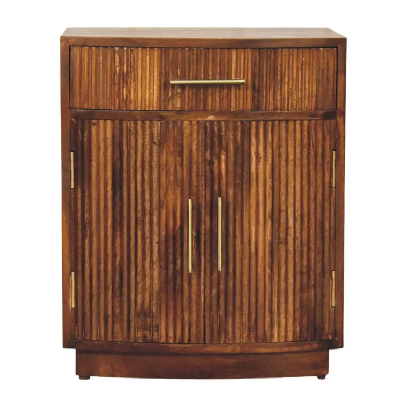 Solid Wood Milan Fluted Bedside Cabinet by HouseOfZazla