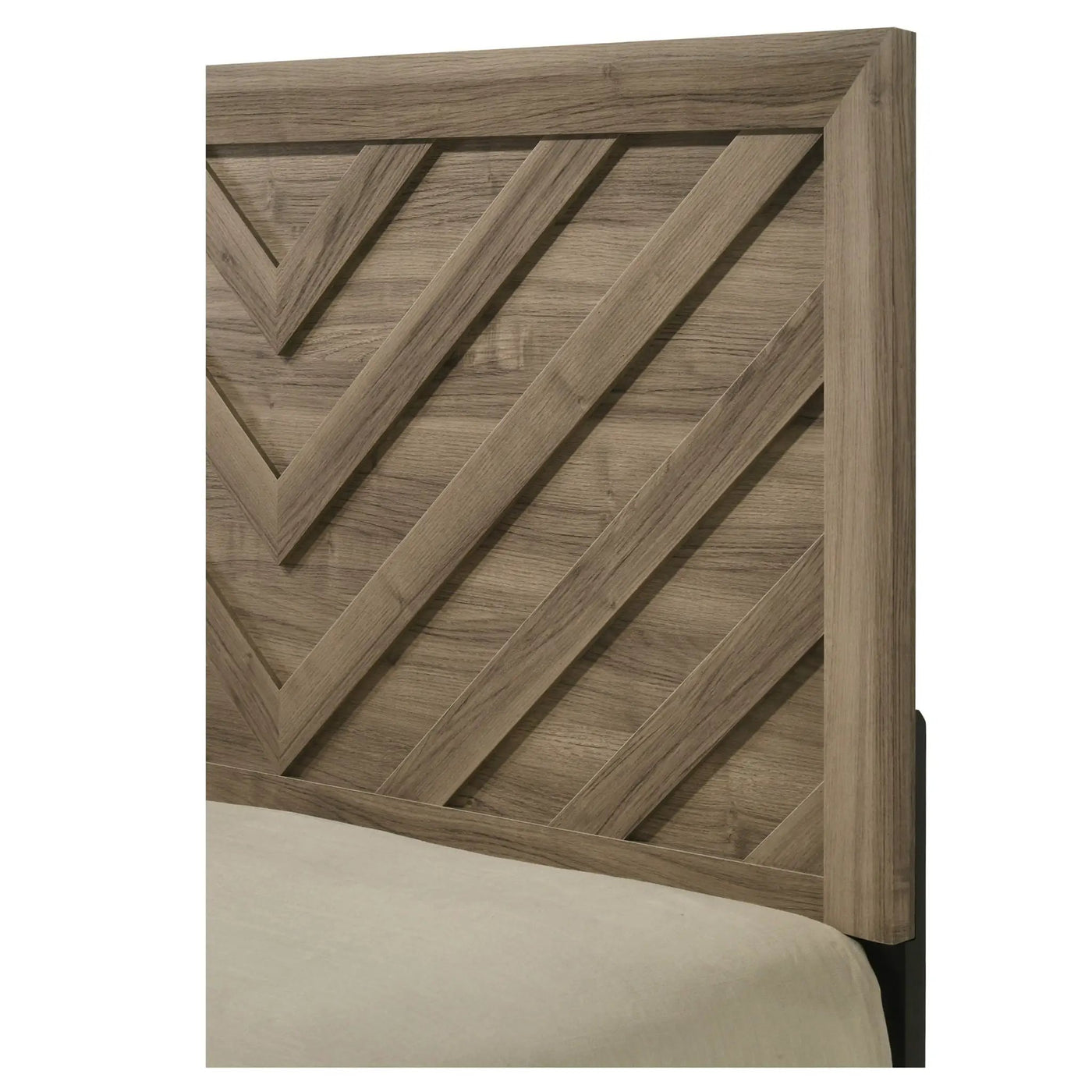 Modern Chevron Patterned Headboard Bed by HouseOfZazla