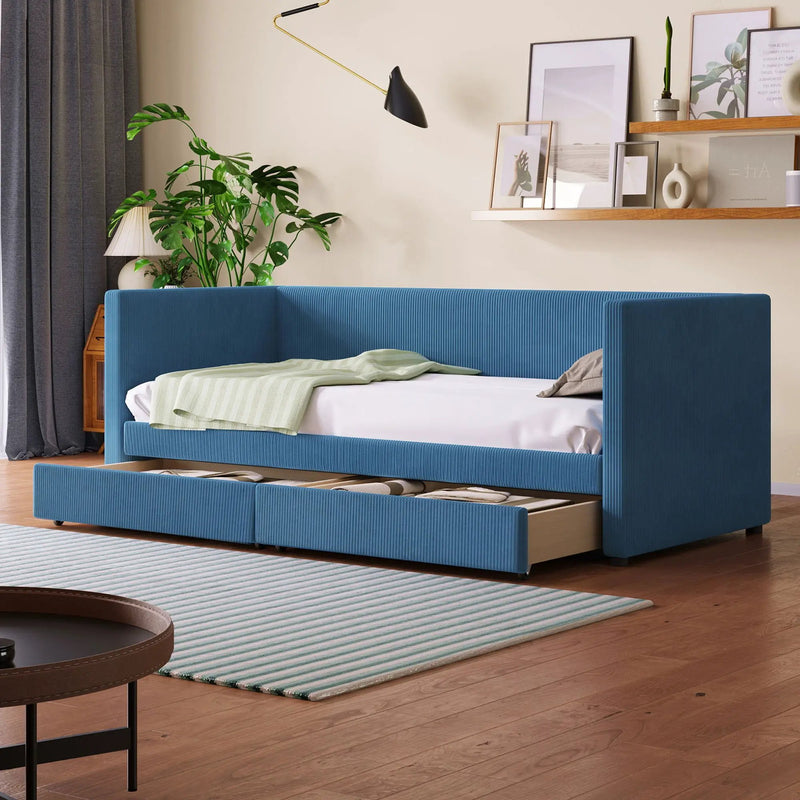 Daybed With Two Drawers And Wood Slat by HouseOfZazla