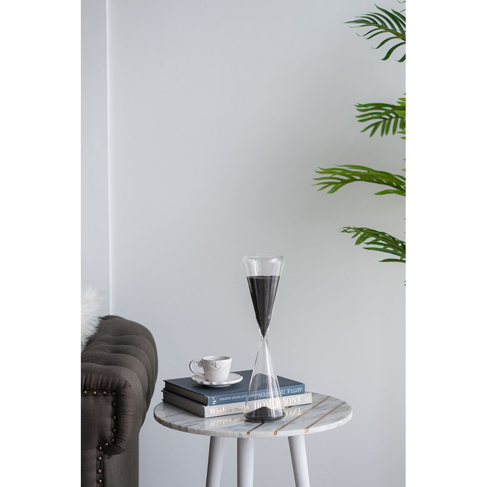 Triangular Shape Hourglass with Sand - Black, photo 3 of 9