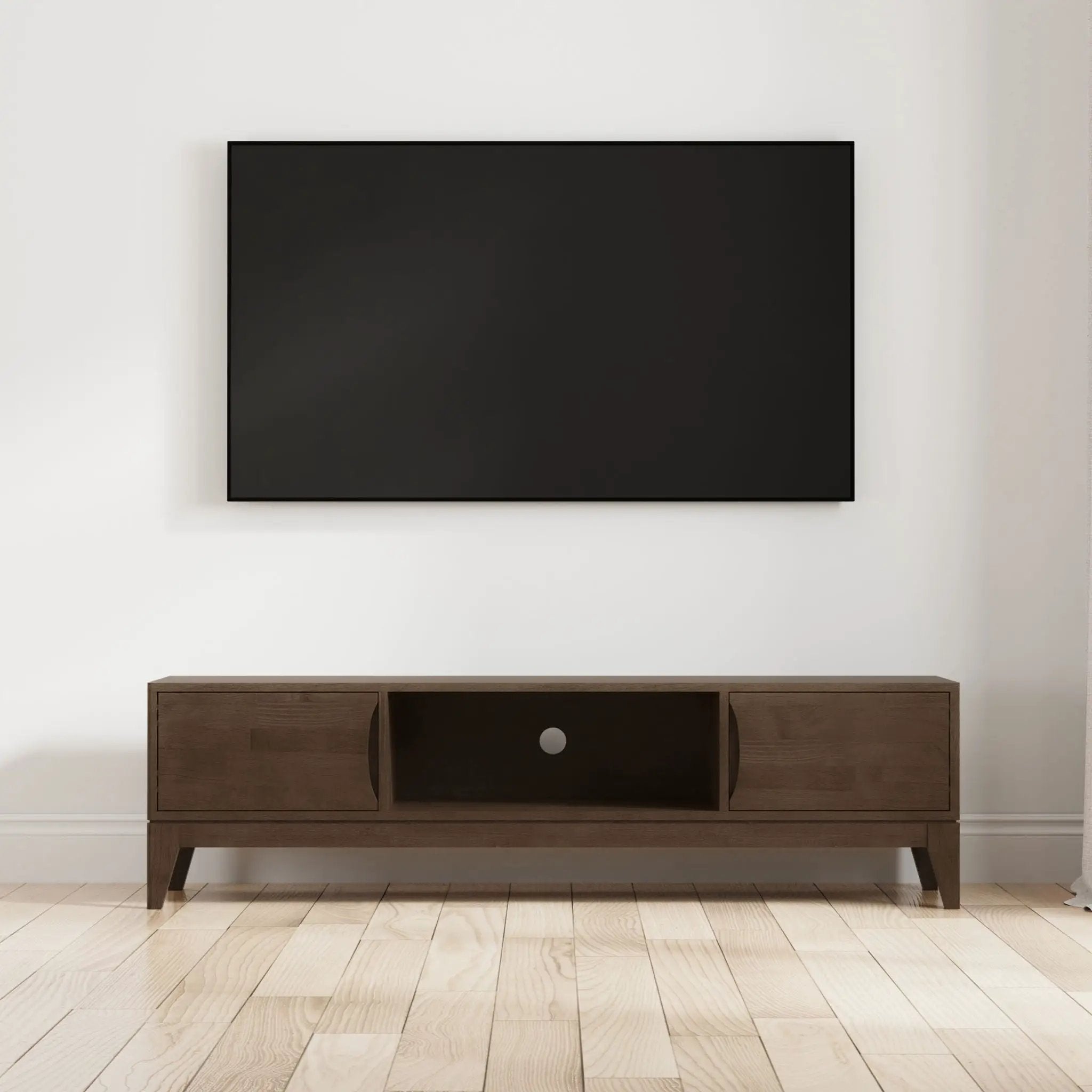 Harper - Low TV Media Stand - Walnut Brown by HouseOfZazla