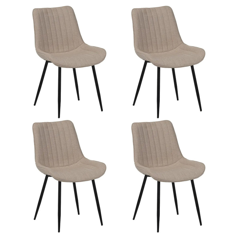 Dining Chair Set With Padded Backrests (Set of 4) - Beige by Unique Piece Furniture