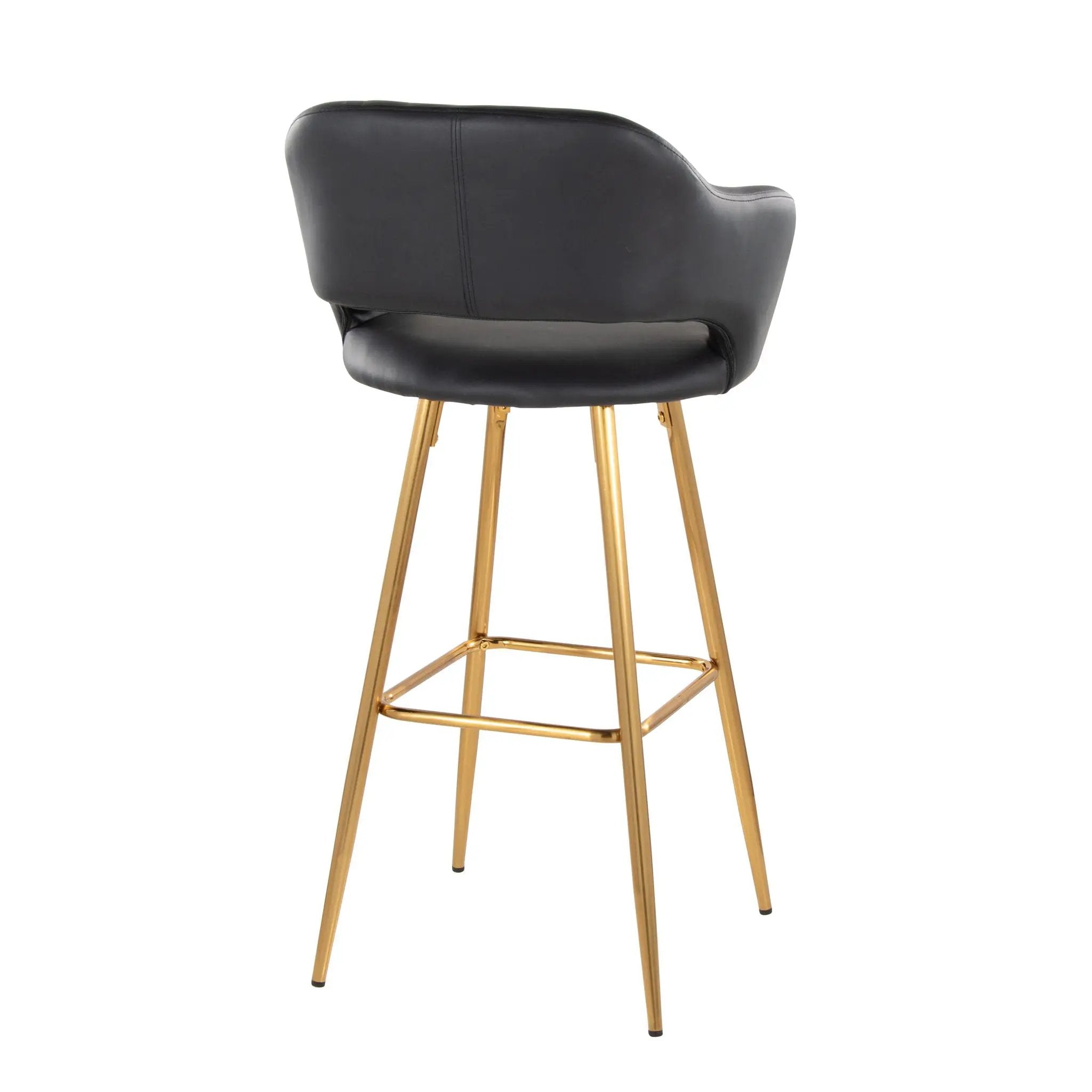 Margarite - Contemporary Fixed Height Barstool With Footrest (Set of 2) With Square by Unique Piece Furniture