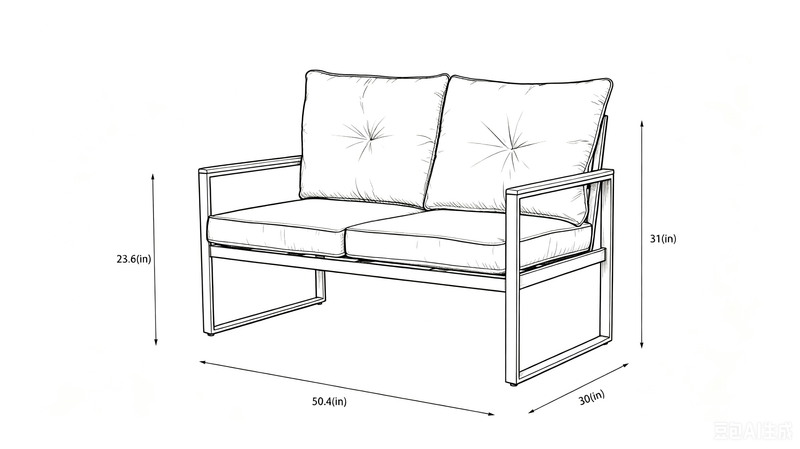 Oversized Steel Outdoor Conversation Set by HouseOfZazla