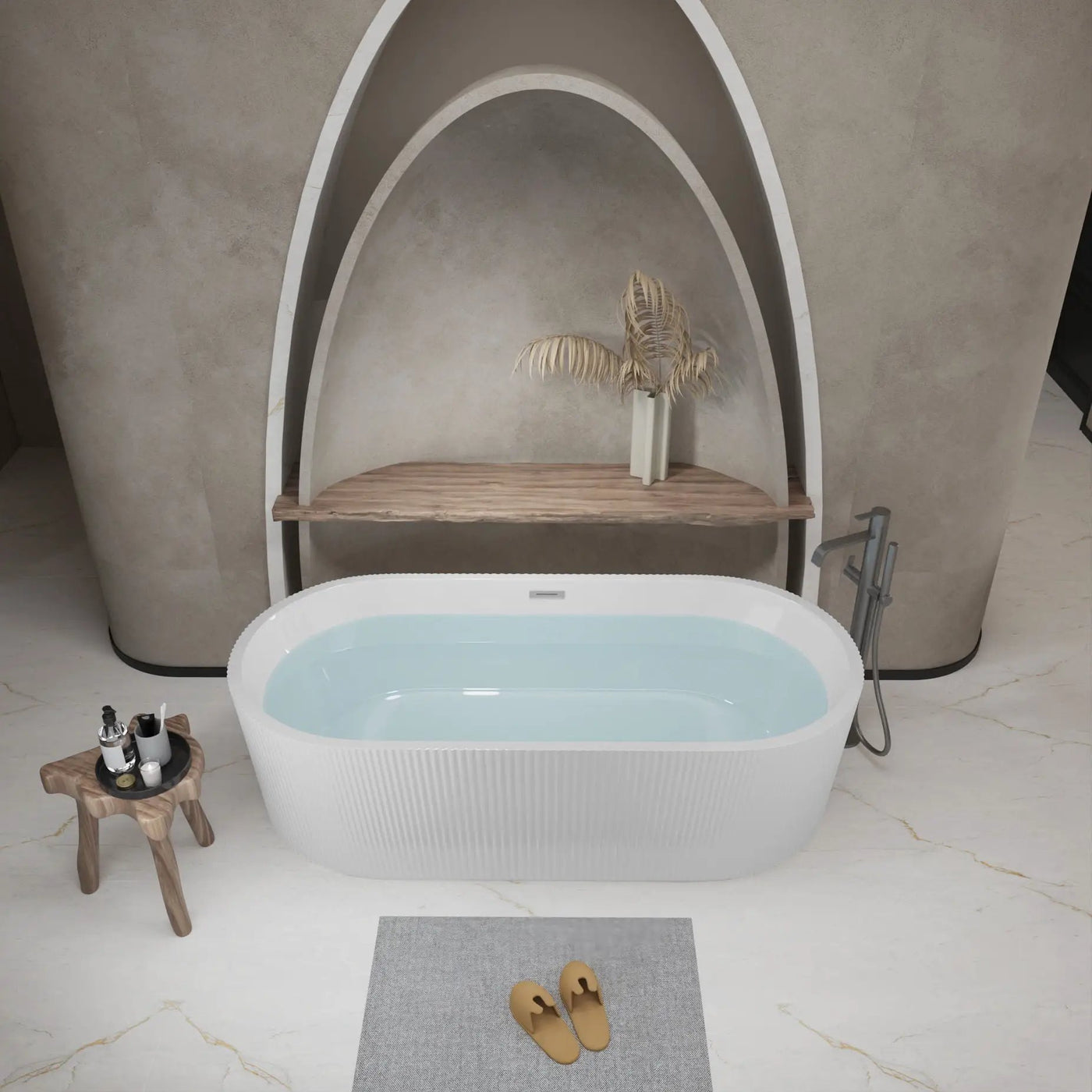 Linear Freestanding Soaker Tub by HouseOfZazla
