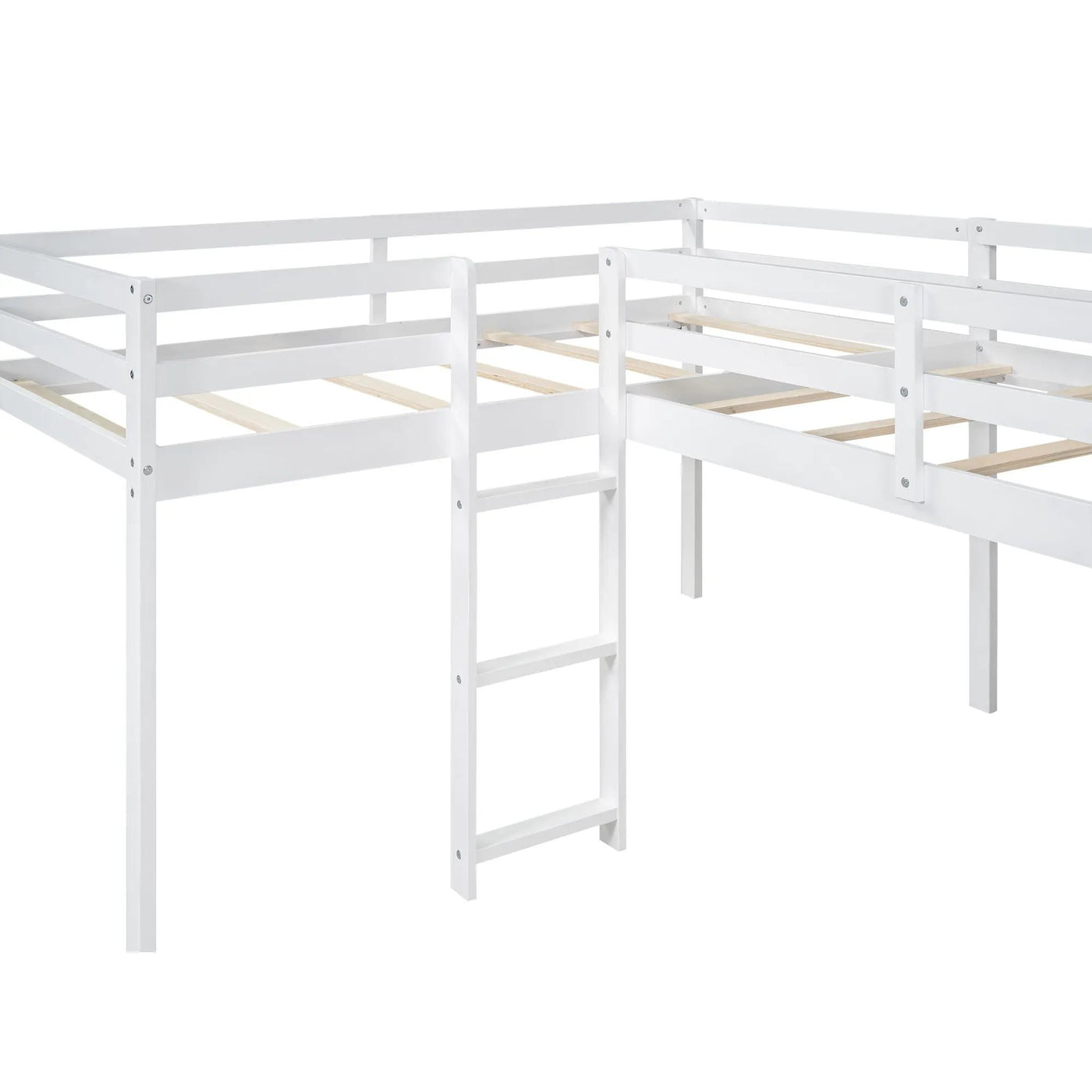 L Shaped Loft Bed With Ladder And Slide by HouseOfZazla