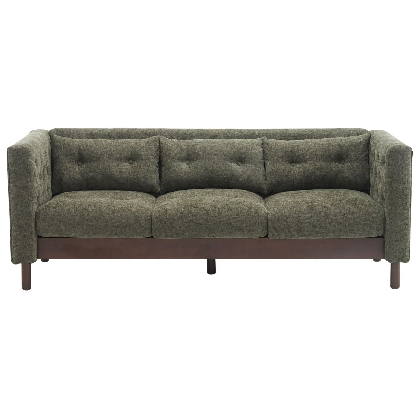 Upholstered Sofa Modern 3 Seater Sofa Couch With Tufted Design For Living Room by HouseOfZazla