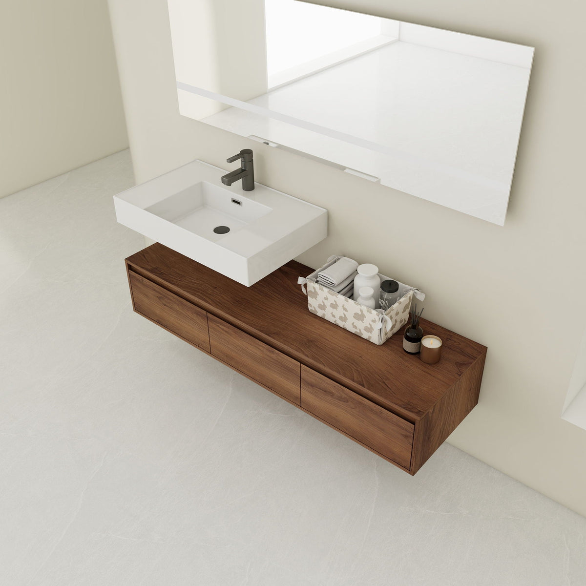 Modern Wall Mounted Bathroom Vanity, photo 7 of 8