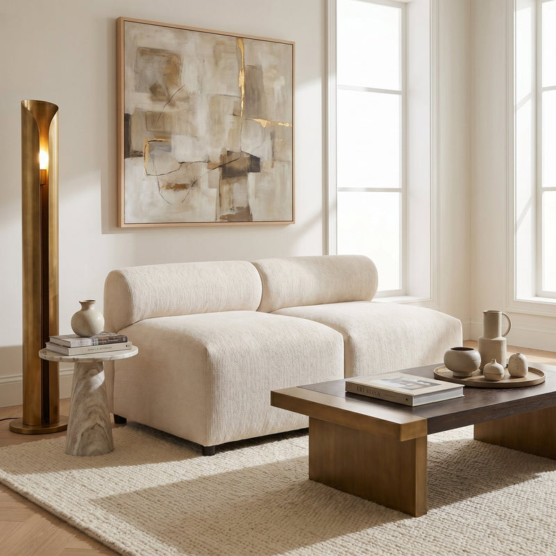 Evelyn 2-Piece Modular Couch Sectional Sofa for Living Rooms by HouseOfZazla