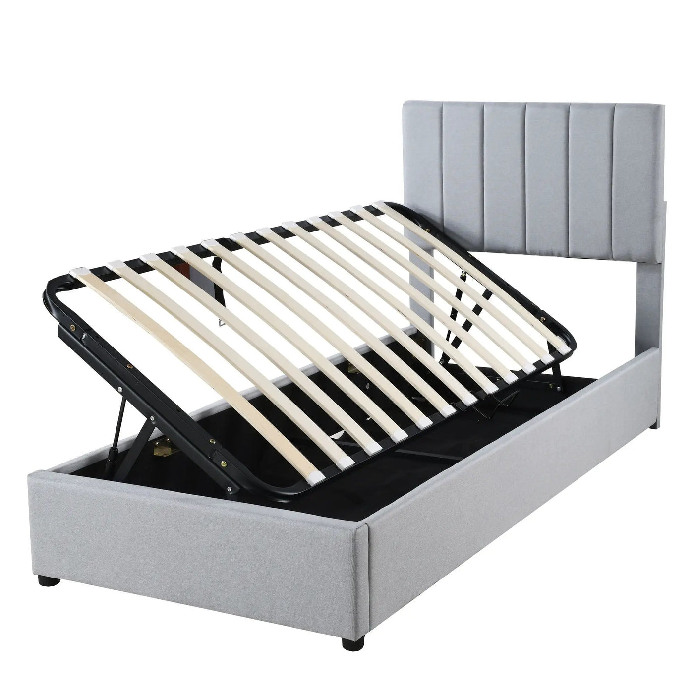 Upholstered Platform Bed With A Hydraulic Storage System by HouseOfZazla