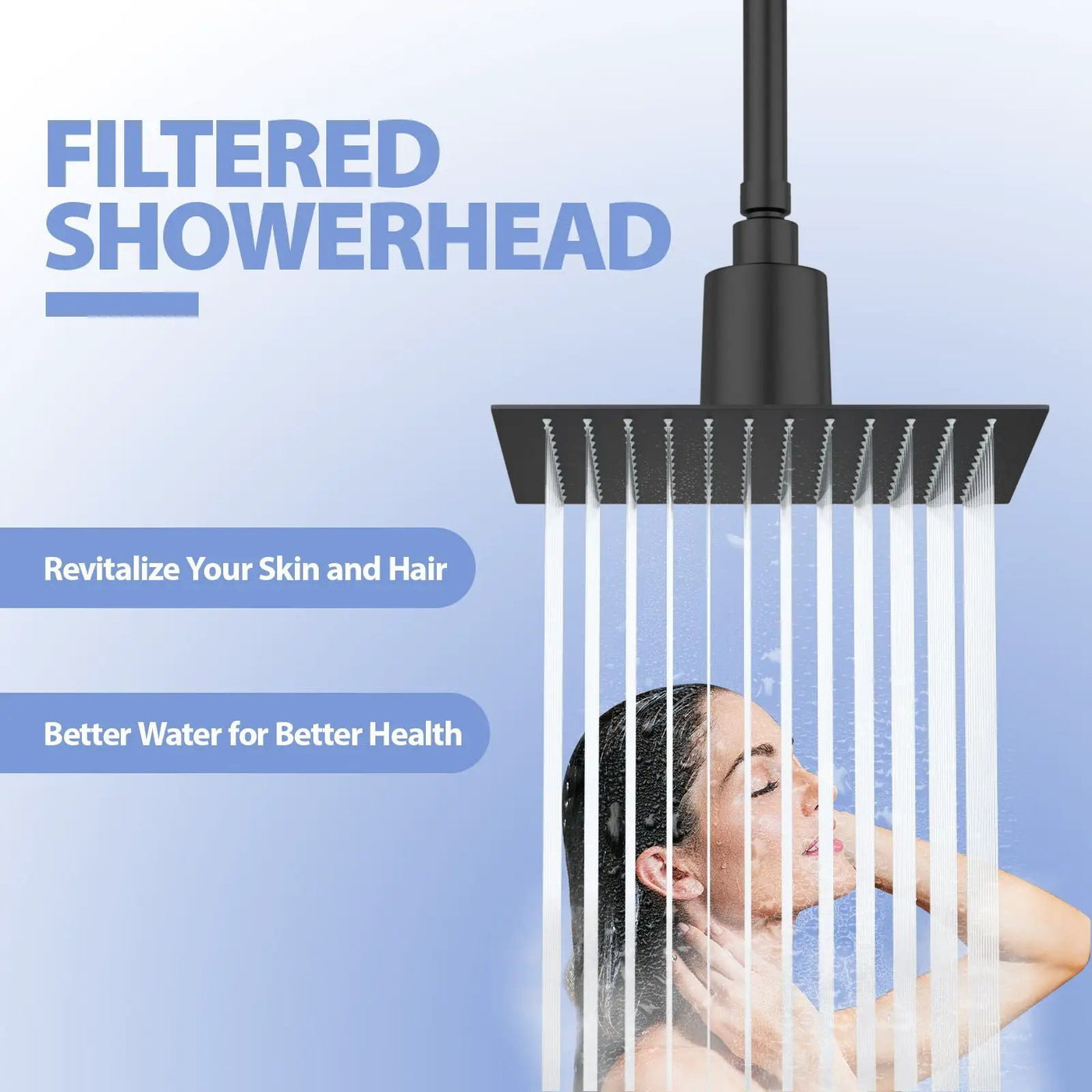 Ultra Thin 8" Square Rain Shower Head 304 Stainless Steel, Wall / Ceiling Mounted by HouseOfZazla