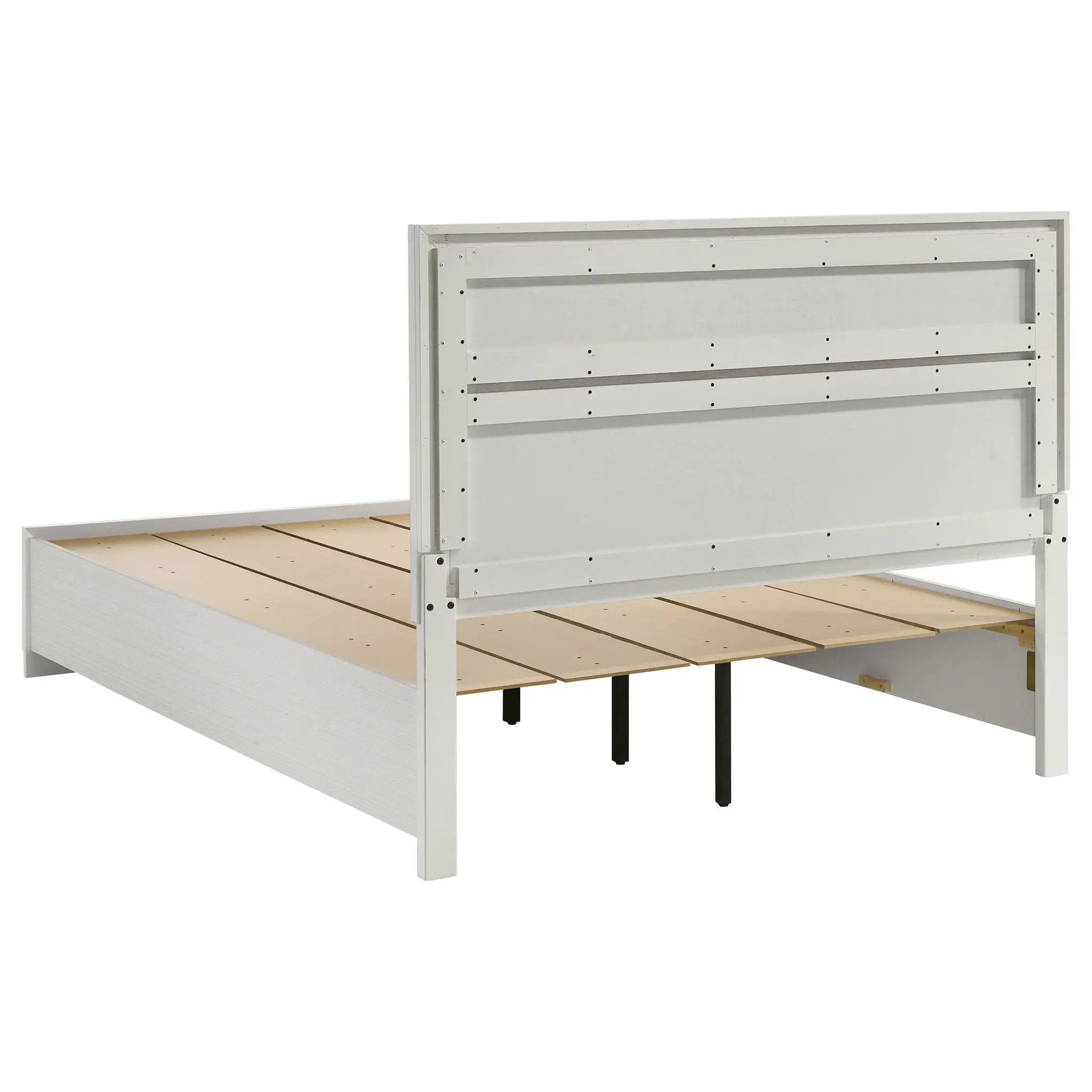 Miranda 51-inch Wood Queen Storage Panel Bed White by Unique Piece Furniture