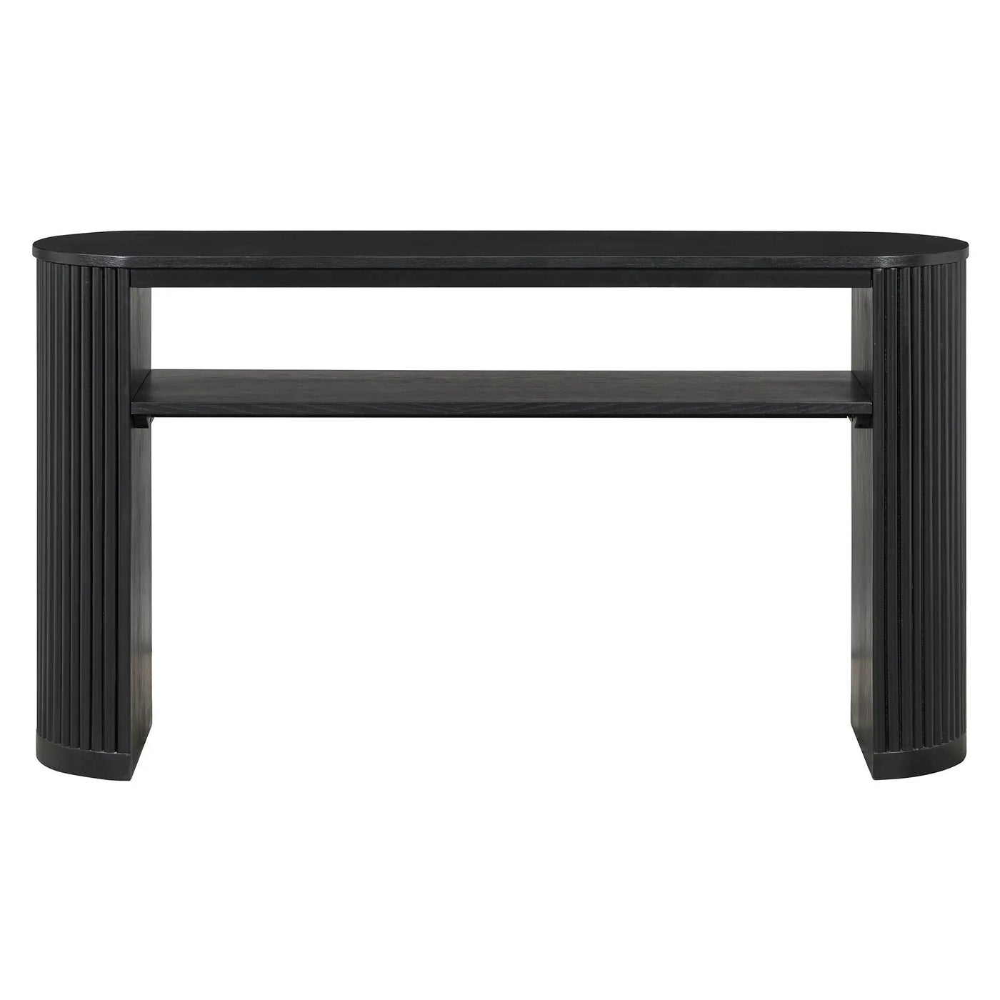 Console Table With Fluted Legs, Open Shelf by HouseOfZazla
