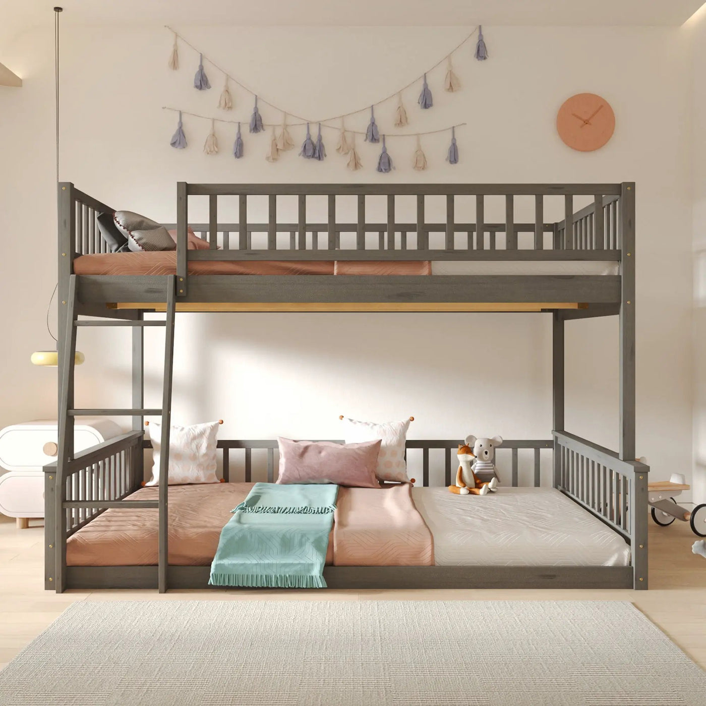 Bunk Bed With Ladder And Guardrails by HouseOfZazla
